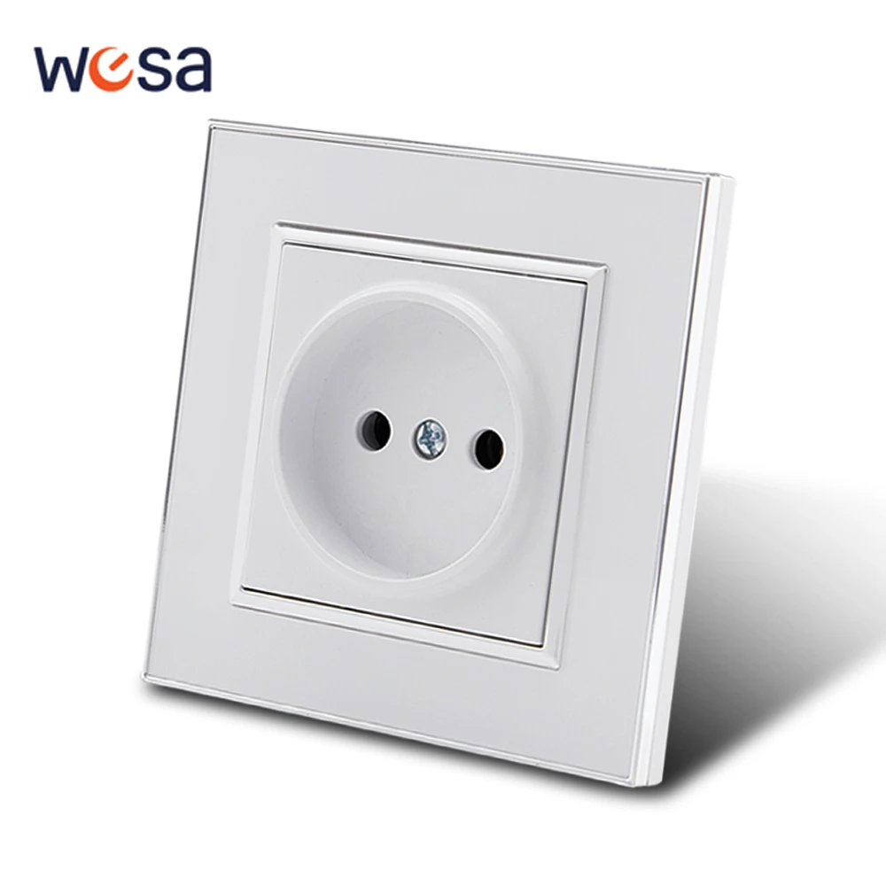 مقبس حائط أكريليك قياسي ، لوح مانع للهب ، منفذ طاقة ، بدون أرضية قياسية ، أبيض ، 16 أ ، مرآة #1