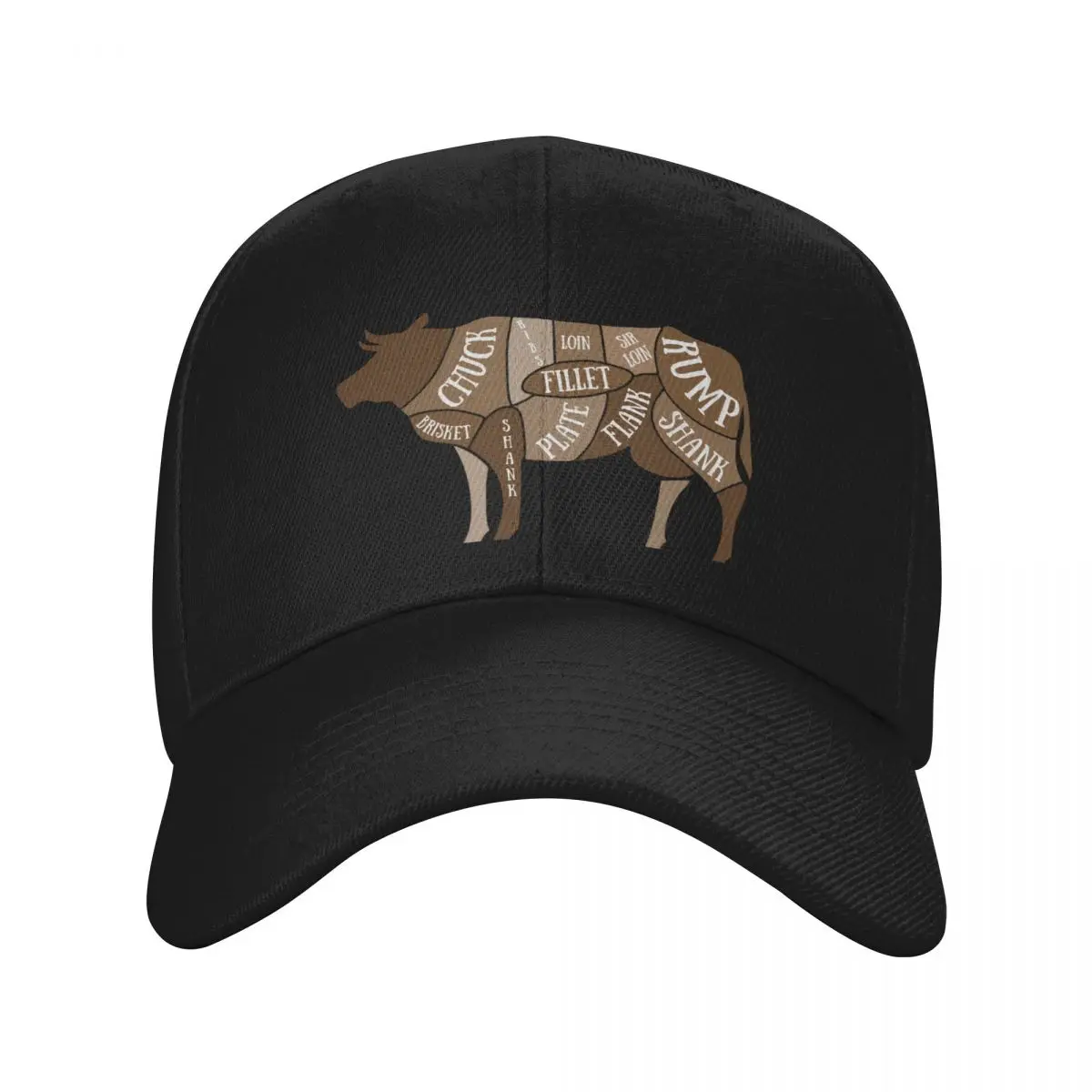 

Butcher Meat Cuts Diagram, Butcher, Chef, Sous Chef, Line Cook, Kitchen, Cook Baseball Cap Male hat Women Beach Fashion Men's