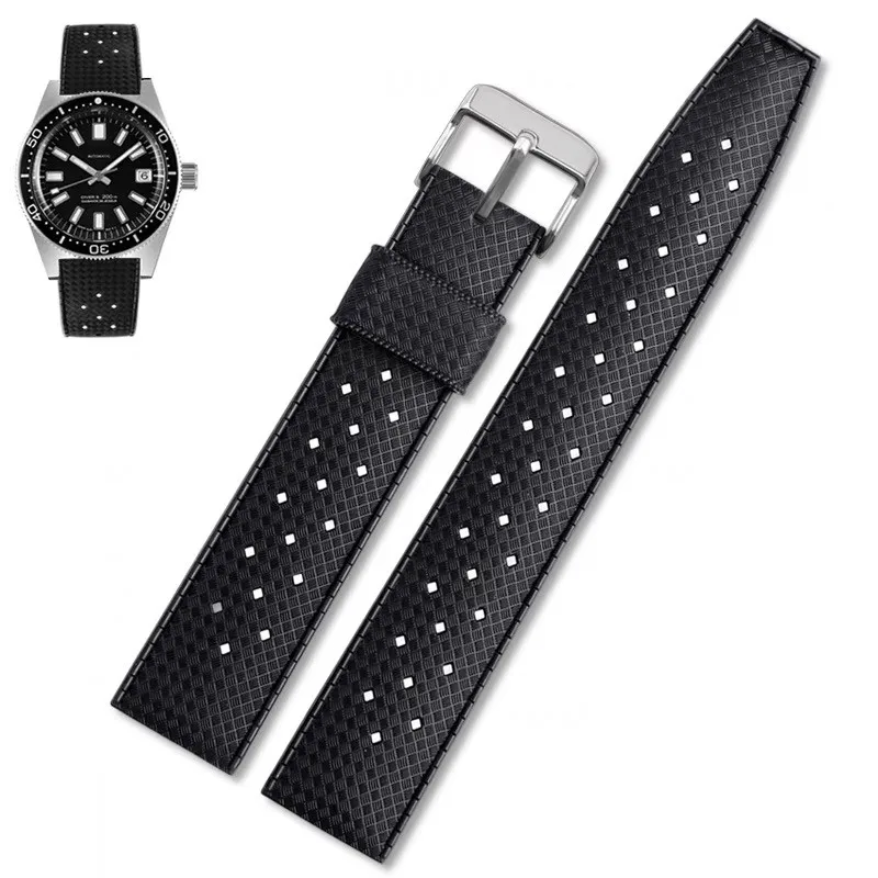20mm 22mm Tropic Rubber Strap for Seiko/New Diving Waterproof Smart Watch Sport Wristband for Samsung Galaxy Watch 42 46mm