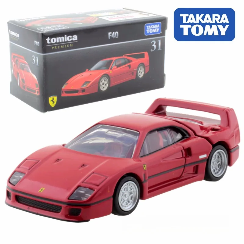 TAKARA TOMY-Diecast Modelo de Simulação de Liga, Caixa Preta, Brinquedos de Exibição, Presentes Infantis, TP31, F40, 1:64