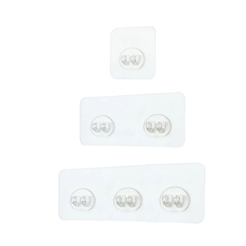 

6Pcs/Pack Stable Clear Adhesive Hooks for Shower Practical Clothes Hanging Hook