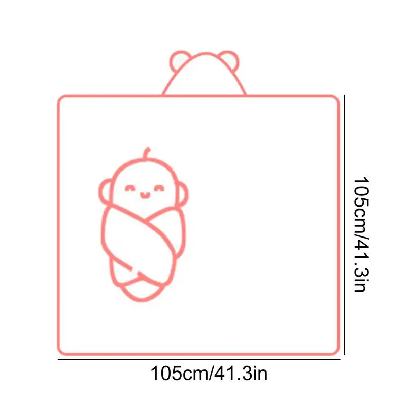 Child Bath Towel Animal Hooded Shower Towel 41.3 X 41.3 Inch Absorbent Towel Soft Cozy Coral Fleece Towels For Boys Girls