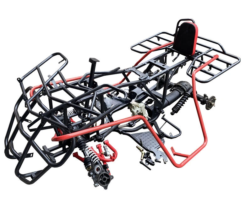 Quad motocross accessories frame front wheel drive rear axle suspension