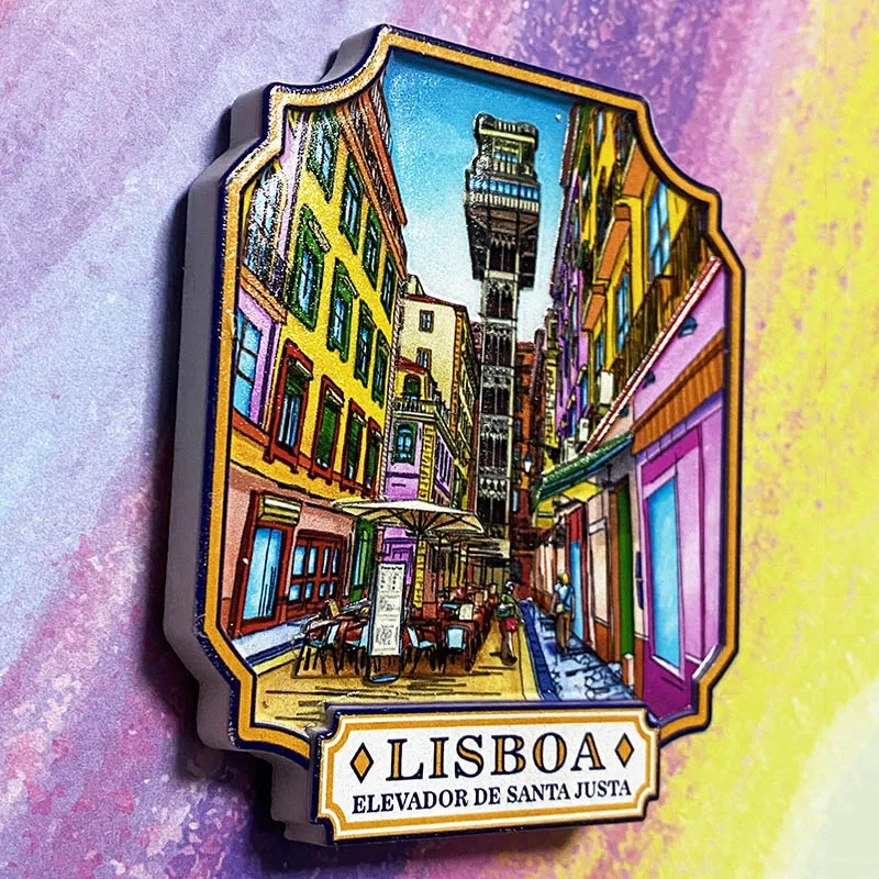 Lisbon 3D refrigerator magnet Tourist souvenirs Refrigerator magnet decoration supplies Collection arts and crafts gifts