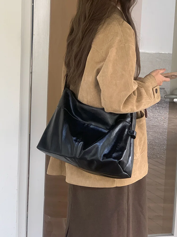 

CGCBAG Casual Lage Capacity Women's Shoulder Bag Simple Commuting Female Crossbody Tote Bags High Quality PU Leather Handbags