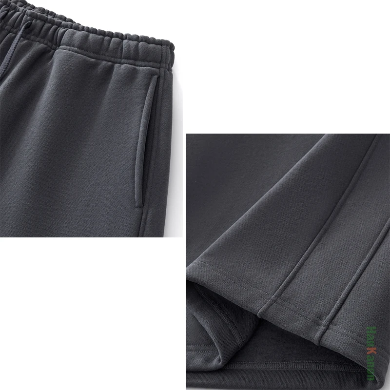 شورت رجالي متوسط الفخذ - مستوحى من الصوف الثقيل الوزن 500 جرام برباط فوق طماق حرارية للخريف والشتاء للجنسين. #6