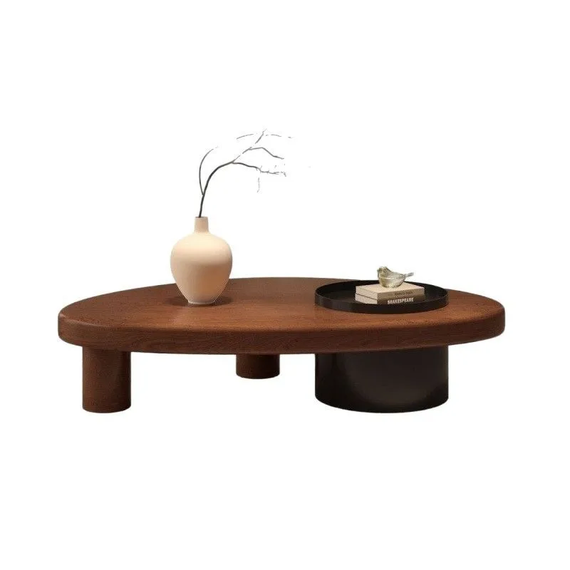 special-shaped tea table storage creative logCross-border medieval style solid wood simple coffee table living room home
