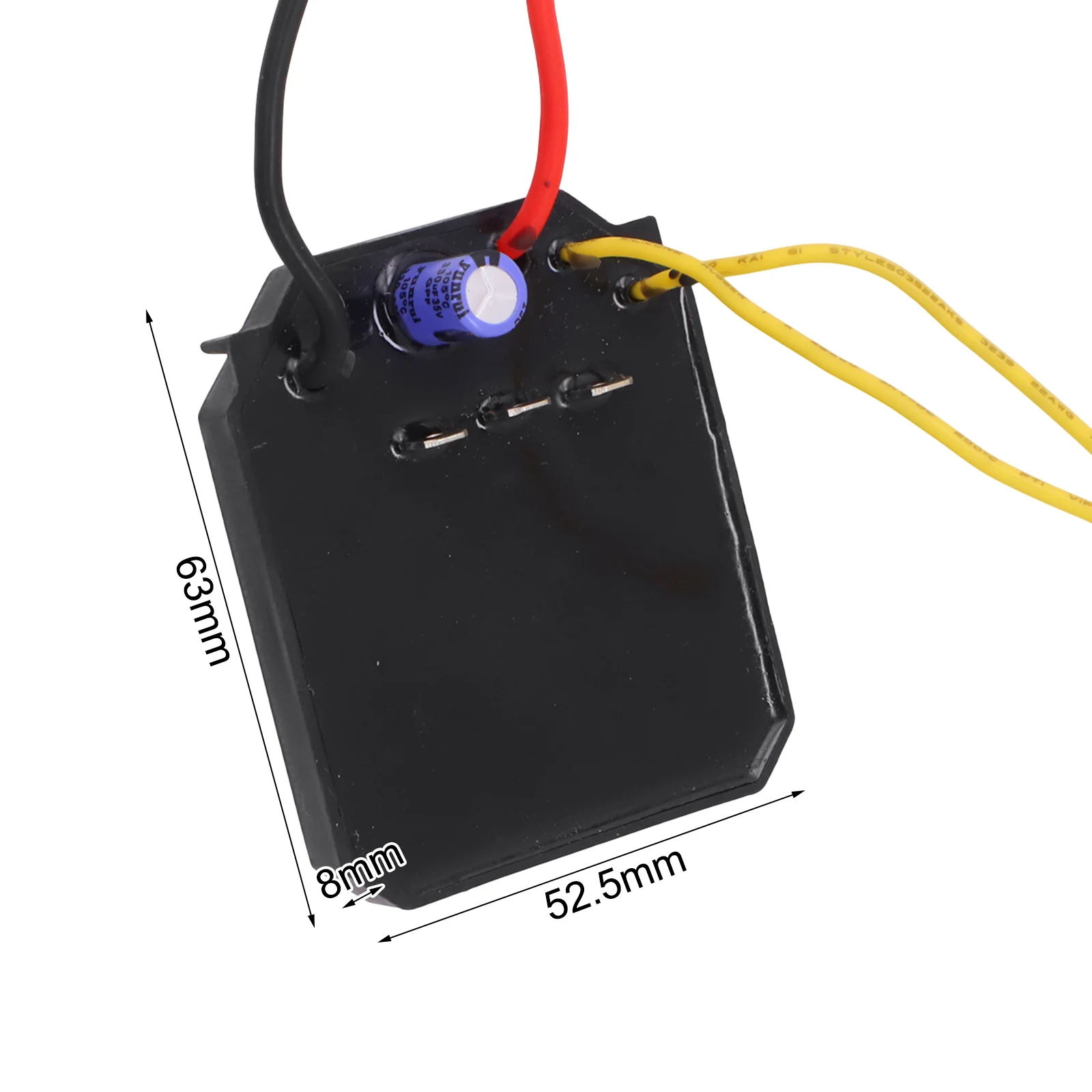 فرش السيارات التحكم 12 فولت فرش جزازة العشب حديقة صيانة شاحن بطارية خفيفة الوزن تصميم حجم صغير 63*52*8 مللي متر #3