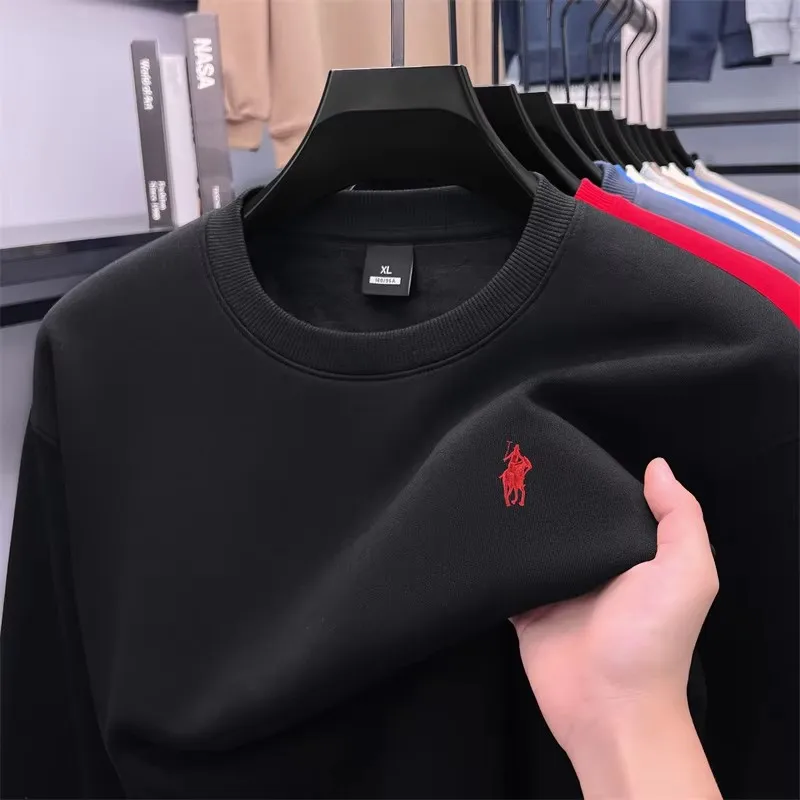 Felpa di marca di lusso di fascia alta da uomo autunno nuovo articolo di lusso classico Paul ricamo manica lunga T-shirt pullover casual allentato