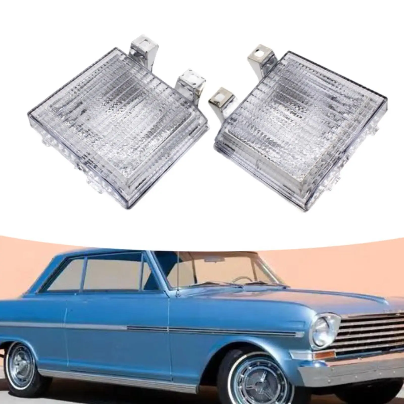 

2 Pieces Side Corner Marker Lamp Lights Practical for Chevrolet G20