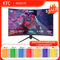 KTC 32inch H32S17C Curved Gaming Monitor,16:9Aspect Ratio,1920x1080@180HzResolution,16.7M 8Bit,32 Inch,180Hz Refresh Rate