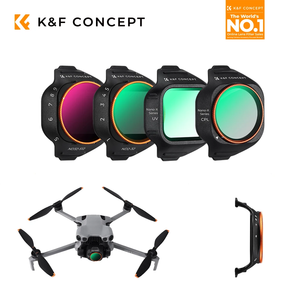 k-f-concept-ミニ5プロドローンフィルターセット、uv-cpl-可変nd2-32-nd32-512、28層コーティング、hdドローン空撮フィルター