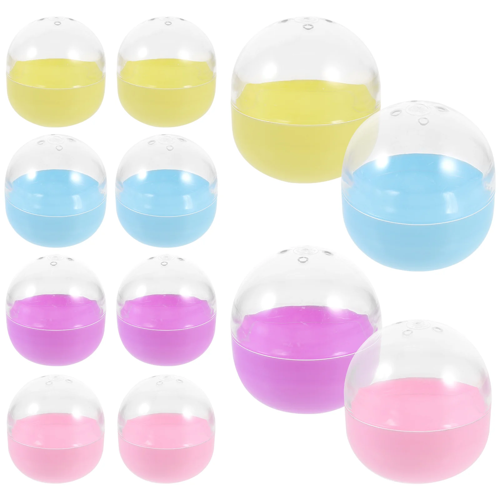 50 Pcs Shell Vending Machine Balls Easter Basket Gift Stuffers Fillable Gumball Eggs Plastic Empty Gumballs