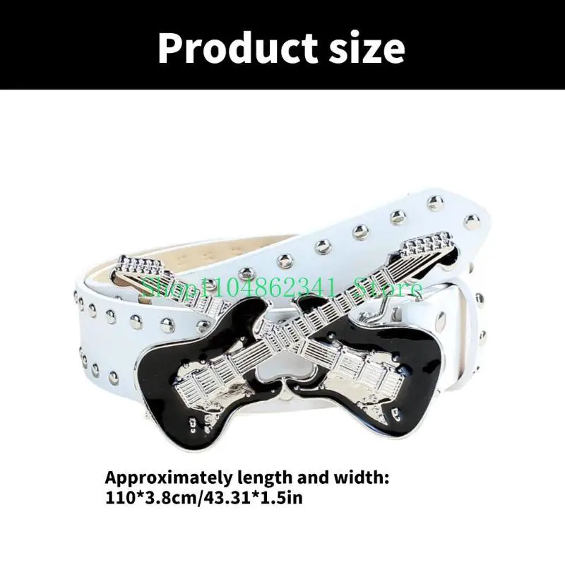 5ASD 고딕 가죽 벨트 세련된 와이드 허리 벨트 빈티지 스타일 허리띠