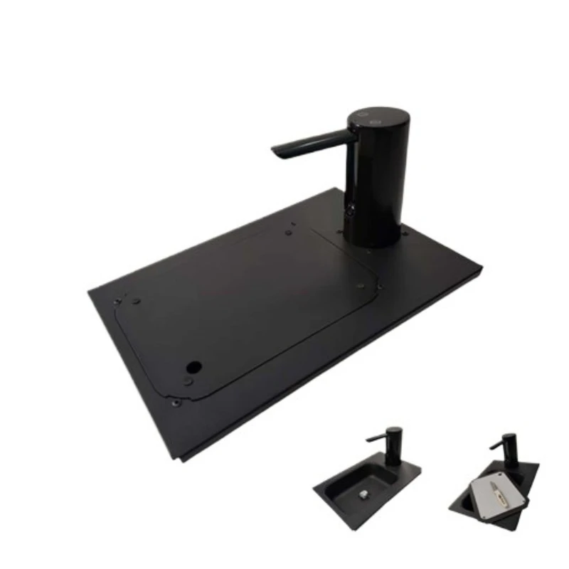 Outdoor camping igt table accessories portable one unit water feeder water pump kitchen sink sink with cutting board