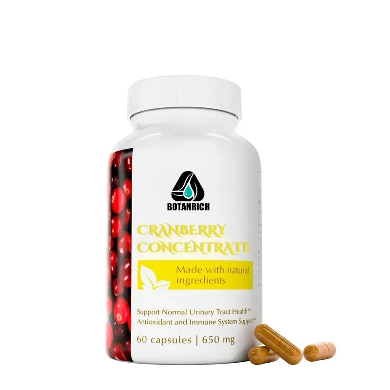 Concentrated Cranberry Supplement -650mg Women's Cranberry Powder Extract Pills -60 Capsules