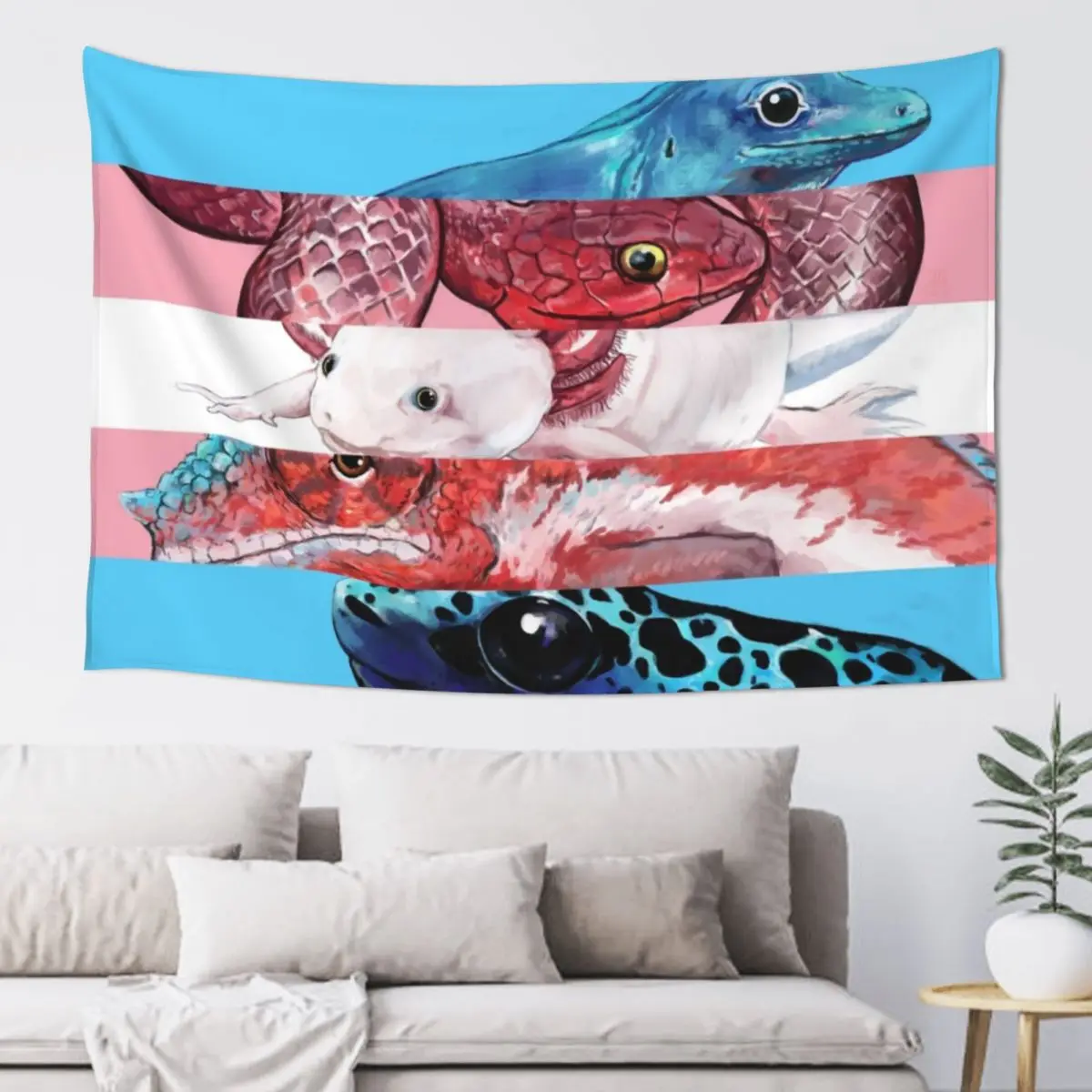 Trans Pride Reptiles and Amphibians Tapestry Home Decor Accessories Room Decor Tapestry