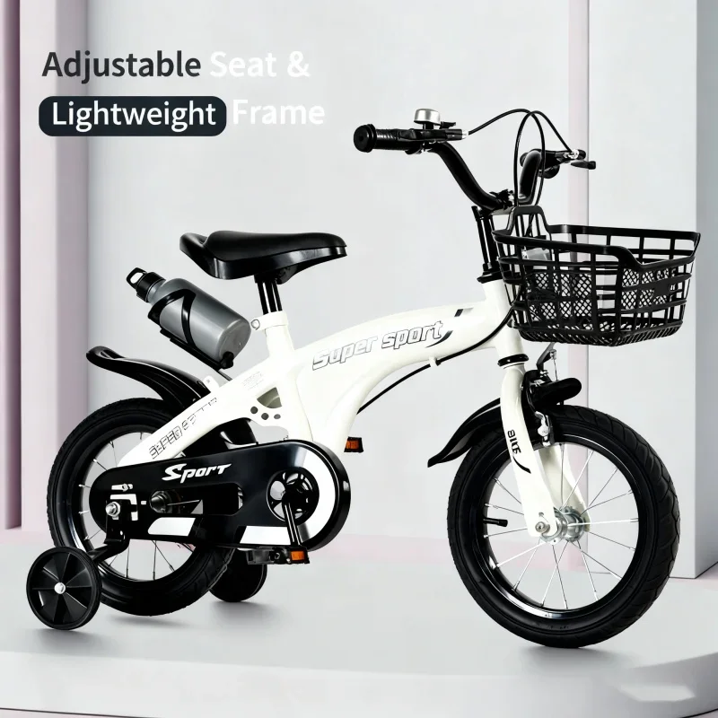 

White Top Kettle Model Vikabe Children's Bicycle for Boys And Girls 3-10 Years Old - Durable Kids' Bike for Older Children