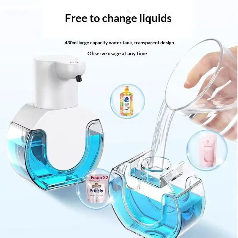 Automatic Foam Soap Dispenser 420ml Smart Soap Dispenser Touchless Motion Sensor Wall-Mounted Soap Dispenser Liquid/Foam Model