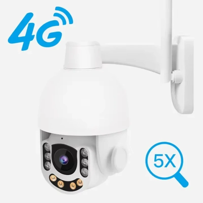 optical 4G camera outdoor 3MP two-way talk ai camera sound and light double alarm human tracking ip security camera