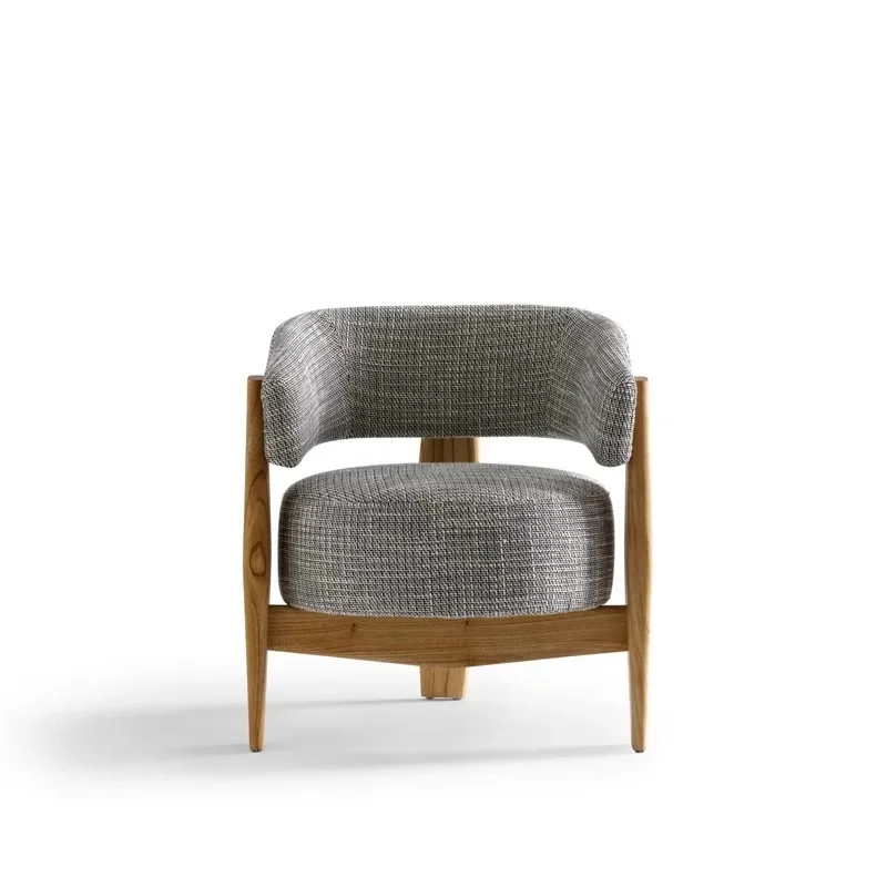 Nordic solid wood single sofa chair