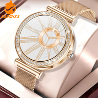 Elegant Women's Smartwatch with Wireless Call, Metal Strap,IP68 Waterproof, Sport Mode Fitness Tracker for iOS Android