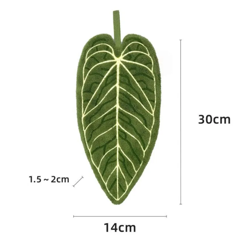 Ultra-Absorbent Plant Towels Leaves Design Absorbent Handkerchiefs Kitchen Bathroom Wiping Cloths Washable Plant Print Towels - view 6