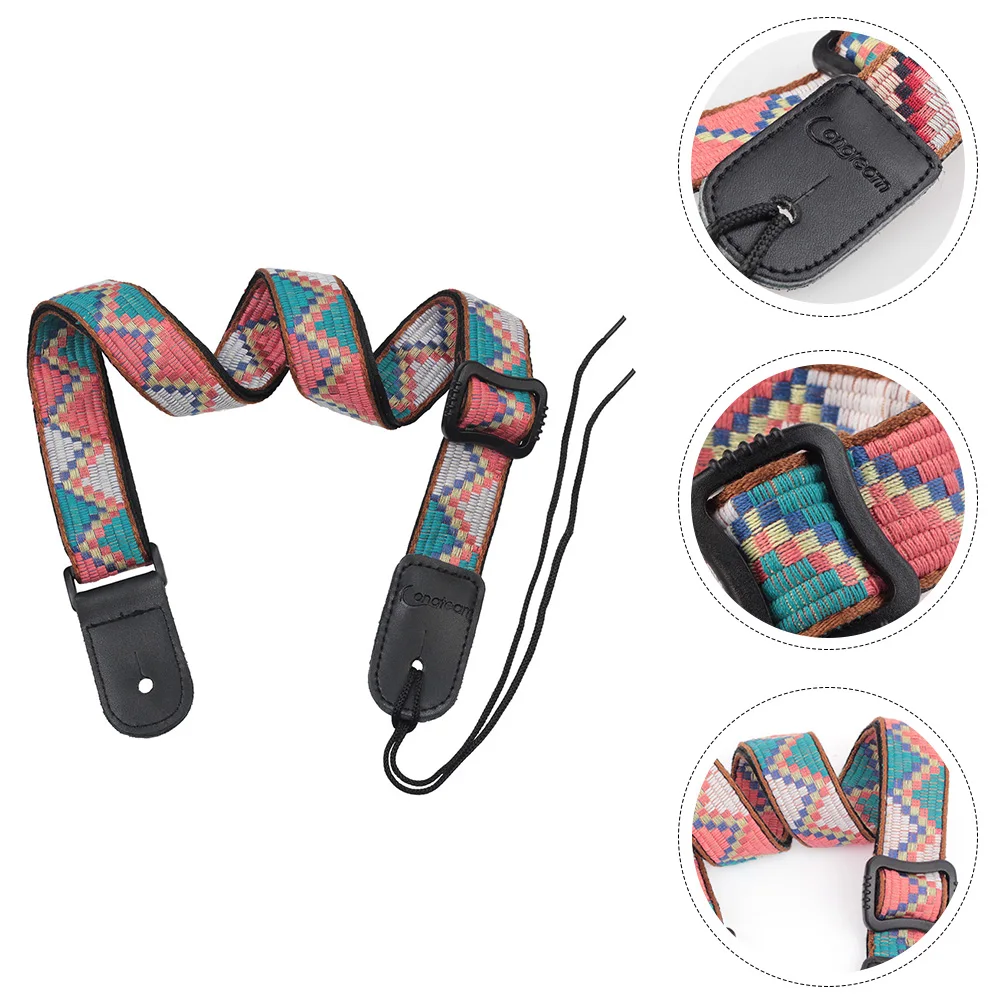 

1 set 1 Set Ukulele Shoulder Strap Bohemian Style Woven Durable Strap For Ukulele Practical Accessories Belt Replacement