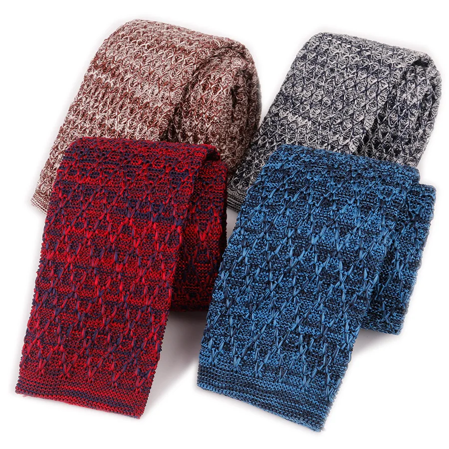 Brand New Man Fashion Men\'s Colourful Vintage Tie Knit Knitted Ties Necktie Narrow Slim Skinny Woven Cravate Narrow Neckties
