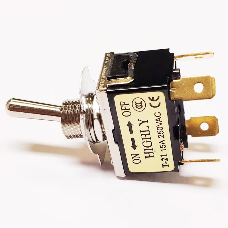 1pcs/lot T-21CS toggle switch four-pin two-speed 250V15A pin rocker arm switch High current