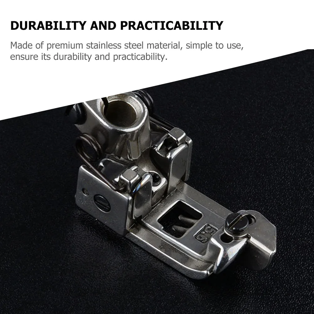 

W500 Flat seaming Presser Foot for Sewing Machines Stainless Steel Durable Easy Install Practical Use Accessories Elastic Band