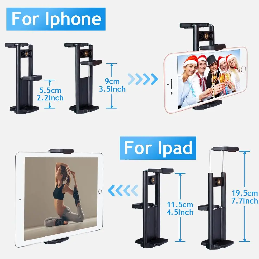 Selfie Stick statyw stojak na telefon komórkowy z Bluetooth Remote 1/4 śruba do iPhone iPad Tablet Camera Ring Lamp