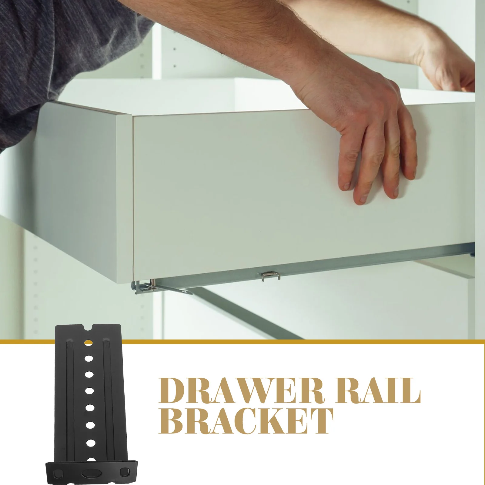 

1 set 1 Set Of Keyboard Slides Brackets Extended Rail Connectors L-Shaped Supports For Office Studio Use Noise Reduction Durable