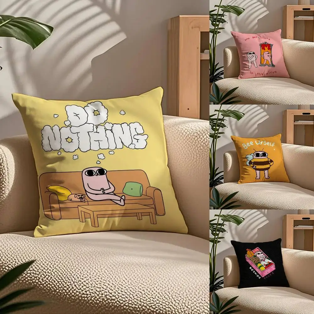 

K-K-Ketnipz Anime Pillow Case Comfort Sofa Bed Silky Elegant Invisible Zipper Custom Decorative Cushion Cover