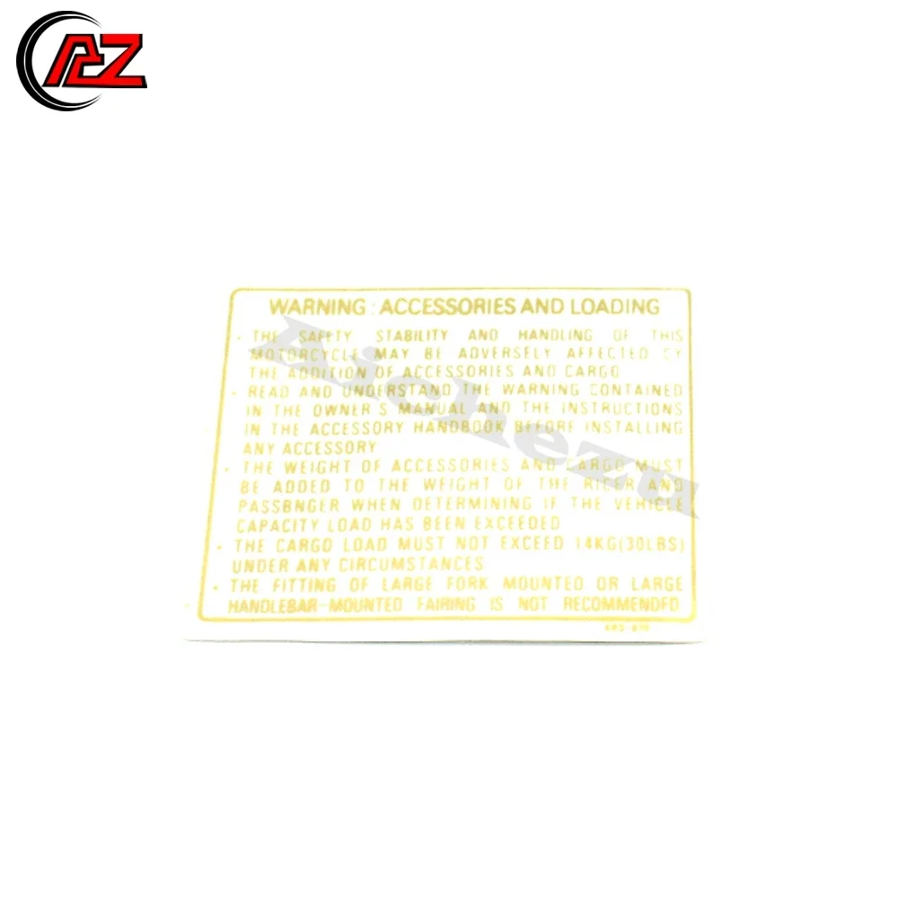 ACZ Motorcycle Stickers Tank Warning Sign Sticker Fuel Tank Decal  Universal For Suzuki Honda Yamaha Kawasaki BMW ATV
