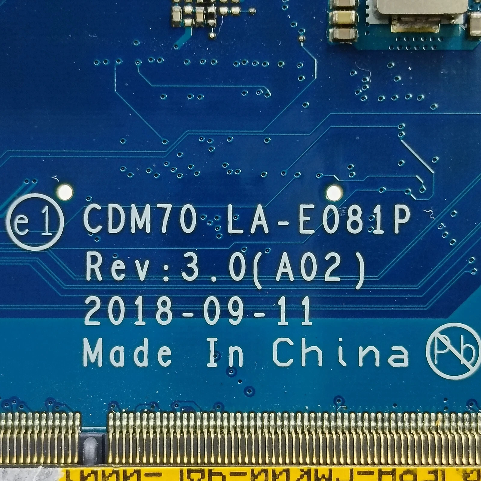 

05Y099 For Latitude 5480 Laptop Motherboard CDM70 LA-E081P i5-7300U