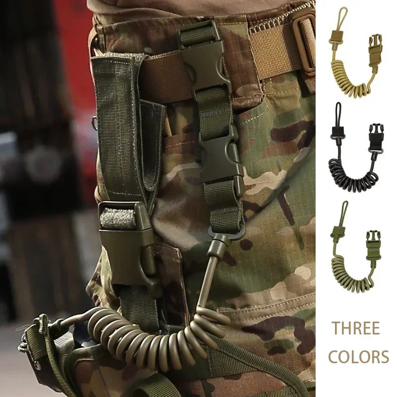 1PC Lanyard Multi-purpose Spring Lanyard Secure Lanyard Rifle Sling Strap Shooting Hunt Accessories