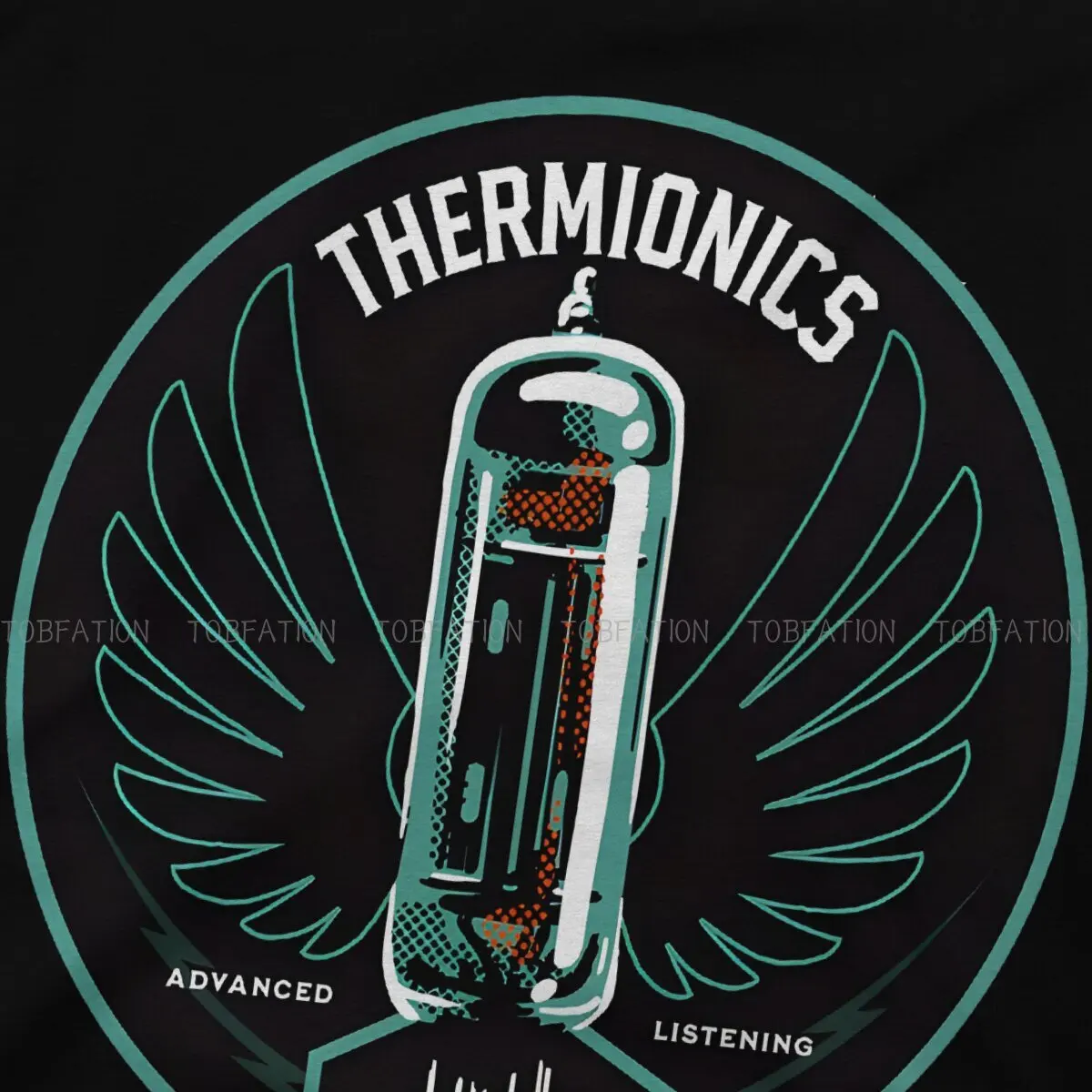 Vacuum Tube TShirt for Men Winged EL84 Emblem Humor Summer Tee T Shirt Novelty Trendy Loose