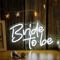 Chi-buy LED Neon Bride To Be USB Powered Neon Signs Night Light 3D Wall Art & Game Room Bedroom Party Decor Lamp Signs