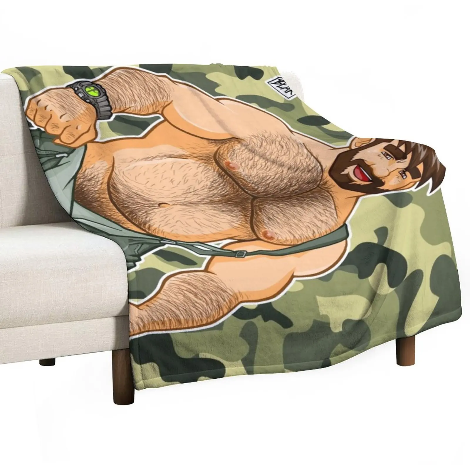 

ADAM LIKES DUNGAREES - CAMOUFLAGE Throw Blanket Cute Blanket Blanket Fluffy Sofa Blankets