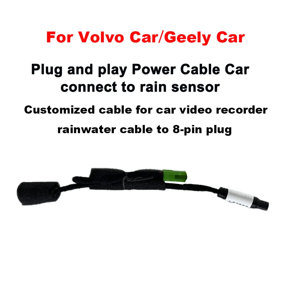 

Plug and Play Rain Sensor Power Cable For Wifi Car DVR Dash Cam Recorder For Volvo Car,Geely Monjaro Atlas Knewstar 001 Tugella