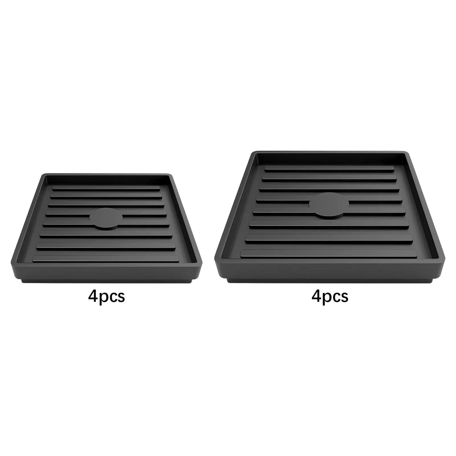 4x Furniture Foot Pads Floor Protectors for Hardwood Floors Black Caster Cups Leg Coasters for Table Bed Sofa Cabinet Couch