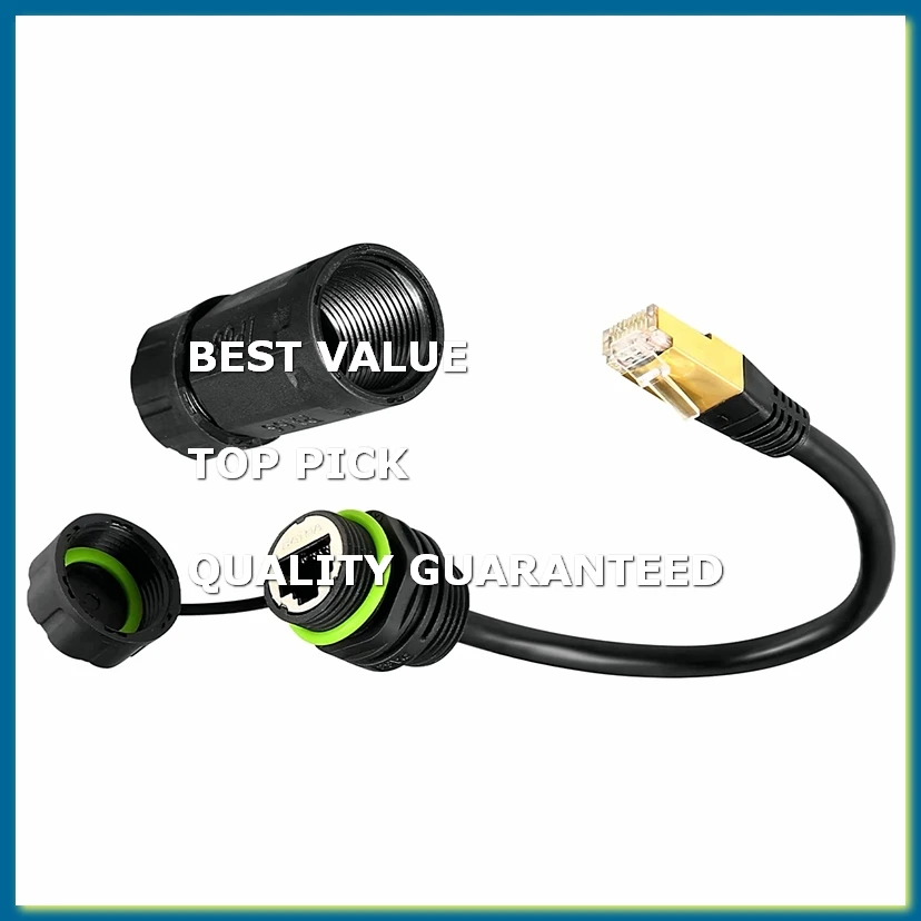 IP68 Waterproof M20 RJ45 Connector Cat6 Shielded Ethernet Coupler for Network Extension