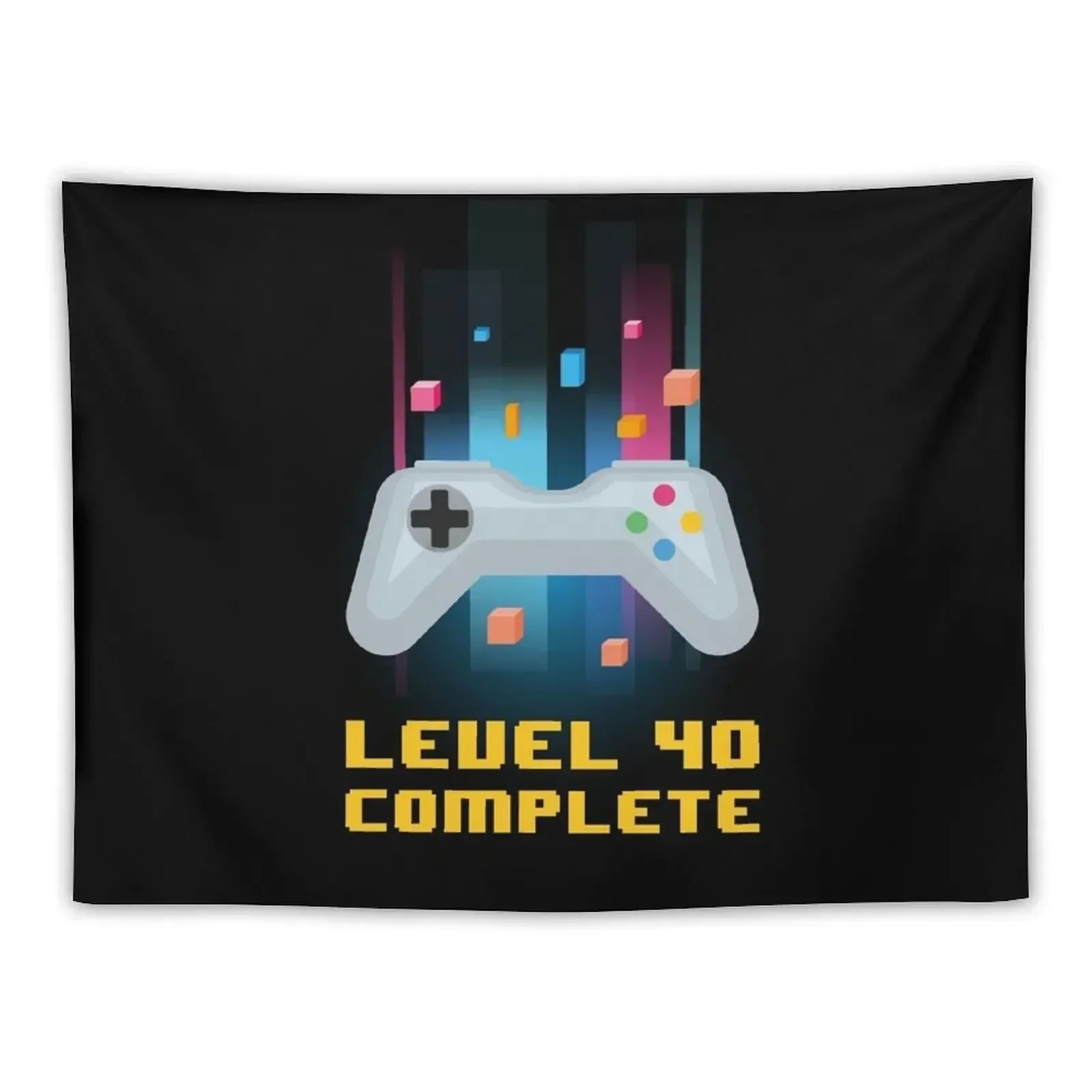 Level 40 Complete Fourtieth Birthday Gift Tapestry Wall Mural Home Decorators Tapestry