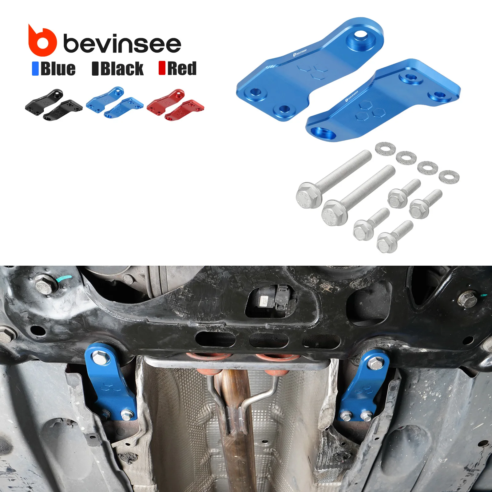 

BEVINSEE Front Subframe Support Bracket for Audi A3 S3 RS3 8V/8Y,TT TTRS Q2 Q3 SQ2 RSQ3, for VW for Golf MK7 MK8 for Tiguan MK2
