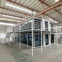Factory Customized Prefab 20ft 30ft 40ft Expandable Folding Container House 2 Floors Prefabricated Foldable Container Home
