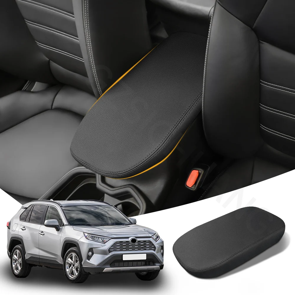 

Car Armrest Box Cover Leather Center Control Armrest Box Pad Protector For Toyota RAV4 RAV-4 2019 2020 2021-2023 Car Accessories