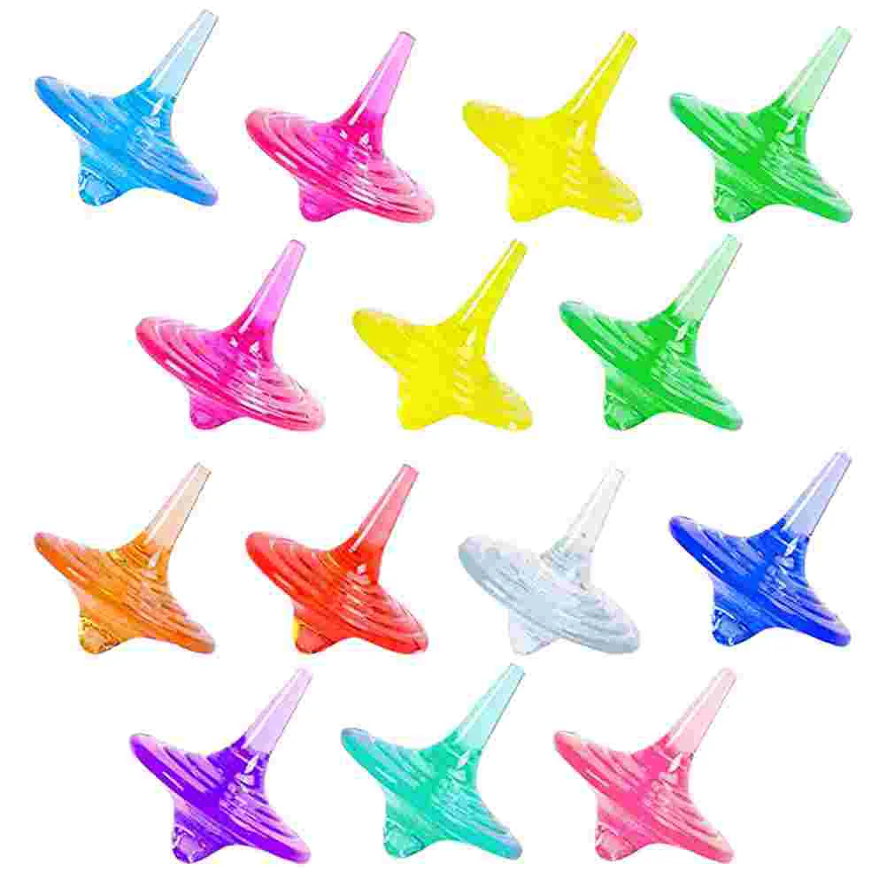 20 Pcs Toy Spinning Gem Toys Gyro for Kids Children Acrylic Plaything Cognitive Rotating Tops Girl