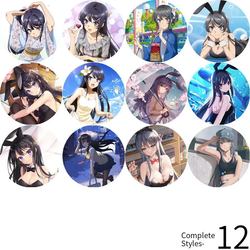 Sakurajima Mai Anime Rick Danemark ge Broche, Broche Ancre Périphérique, Cadeau d'Anniversaire, Chapeau, Décoration Personnalisée, Créatif, Métal, DIY