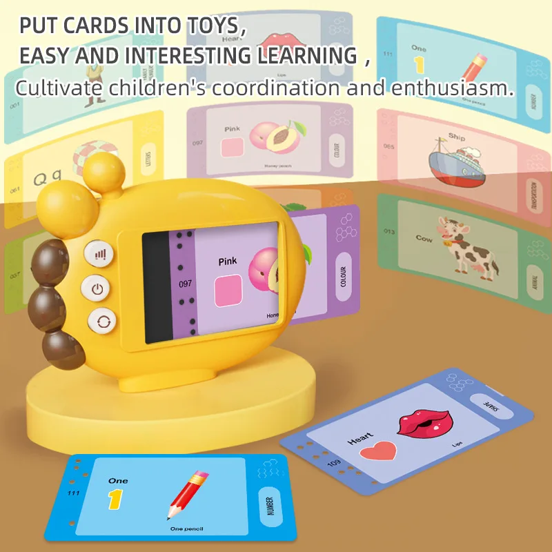 Kids Language Learning Toy Russian English Spell Electronic Book Talking Flash Cards Education Toddlers 2-6 Years Reaing Machine